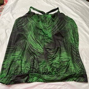 Cacique Green and Black Swim Dress